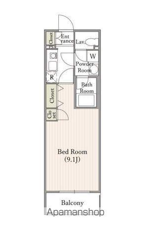 ARCHEDESIGN氷川台(1K/3階)の間取り写真