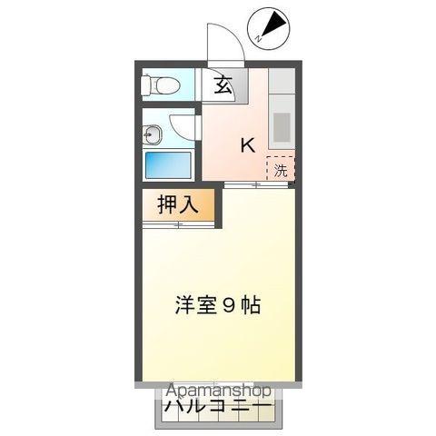 コーポ幸(1K/1階)の間取り写真