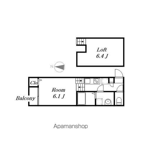 ABISKONAKAMURA(ワンルーム/2階)の間取り写真