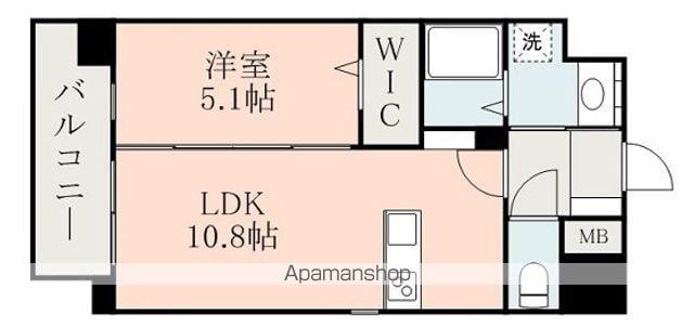 フォーエス神水(1LDK/4階)の間取り写真