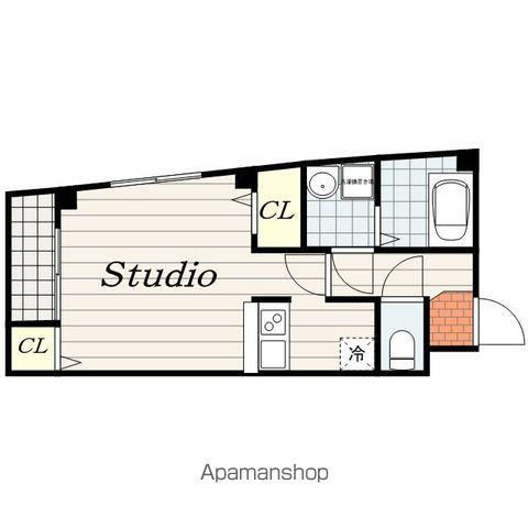 グランデュールSOGA(ワンルーム/4階)の間取り写真