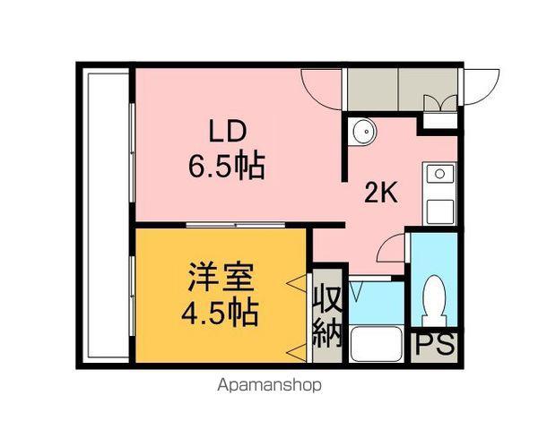 シャトーデジュネスⅢ(1LDK/4階)の間取り写真