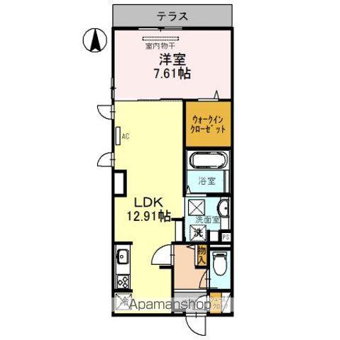 セントラル ポーA(1LDK/1階)の間取り写真