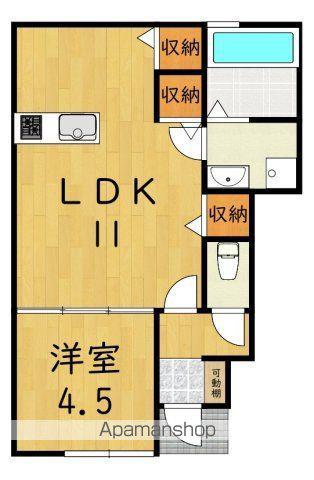 プチメゾン有井(1LDK/1階)の間取り写真