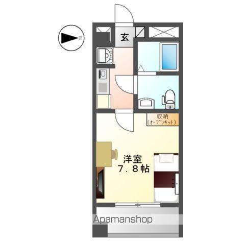 リバパレス鶴舞(1K/4階)の間取り写真