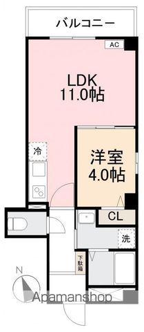 FRAME(1LDK/3階)の間取り写真