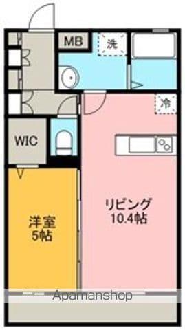 コスモポリス西条中央C棟(1LDK/1階)の間取り写真