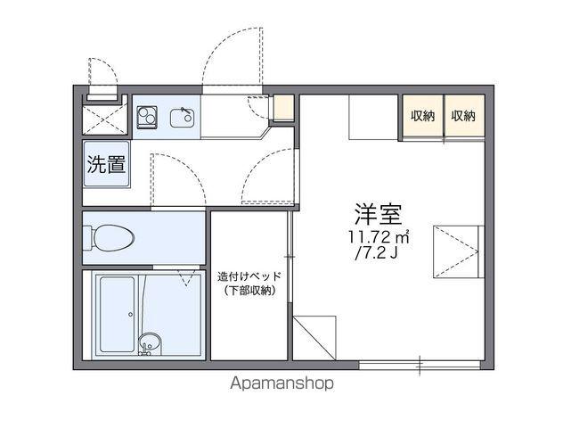 レオパレスエスペーロ本町(1K/1階)の間取り写真