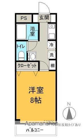 ニセンポストアイル(1K/1階)の間取り写真