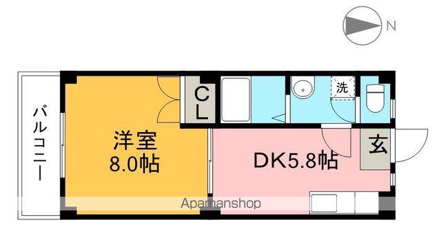 COZY COURT(1DK/7階)の間取り写真