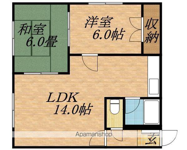 レジデンス平岡台(2LDK/2階)の間取り写真