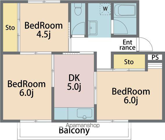 SKハイツ(3DK/2階)の間取り写真