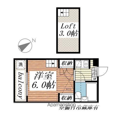 ジュネパレス千葉第05(1K/2階)の間取り写真