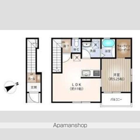 リーブルファイン一宮市乾町2号棟(1LDK/2階)の間取り写真