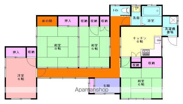 東北新幹線 一ノ関駅 バス乗車時間:2分 新大町バス停で下車 徒歩6分 1階建 築61年(4DK)の間取り写真