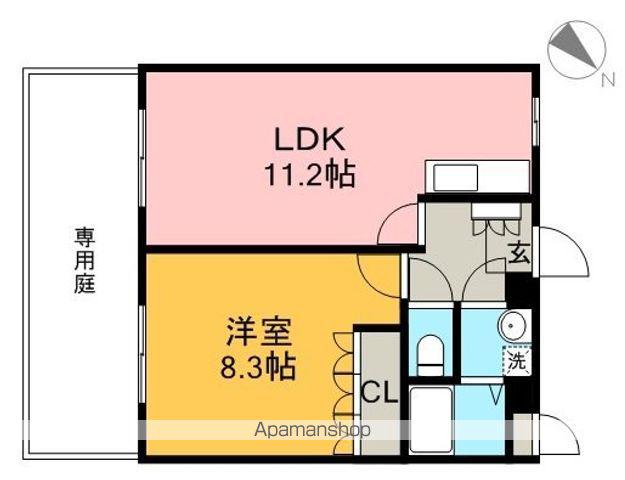 ベイサイドパレス横浜(1LDK/1階)の間取り写真