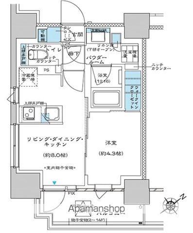 プレミスト板橋(1LDK/10階)の間取り写真