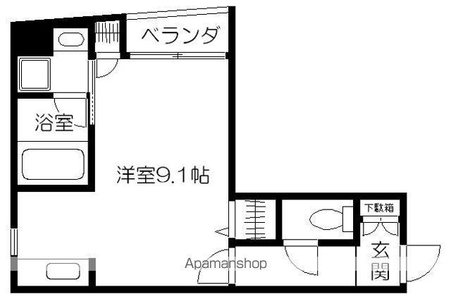 TWK神水(ワンルーム/4階)の間取り写真