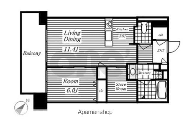 アデグランツ大須(1LDK/14階)の間取り写真