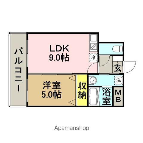 ベラヴィスタ美野島(1LDK/3階)の間取り写真