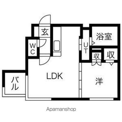 プライマル札幌円山(1LDK/5階)の間取り写真