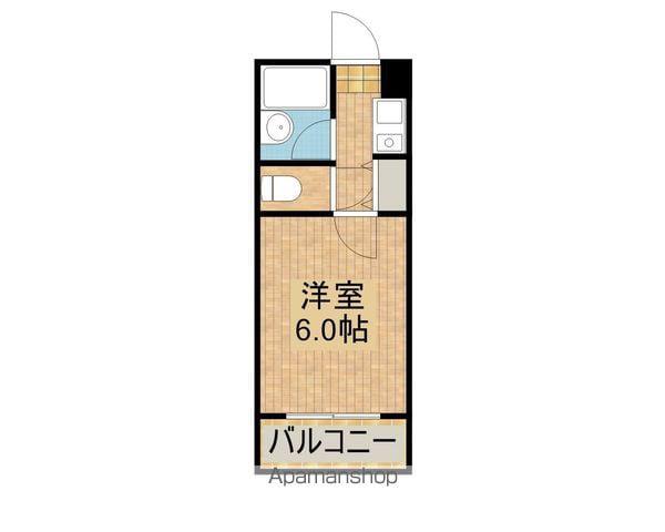 フレクション大工町(1K/3階)の間取り写真