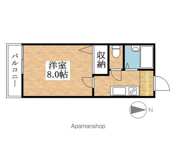 ソレーユ12(1K/2階)の間取り写真