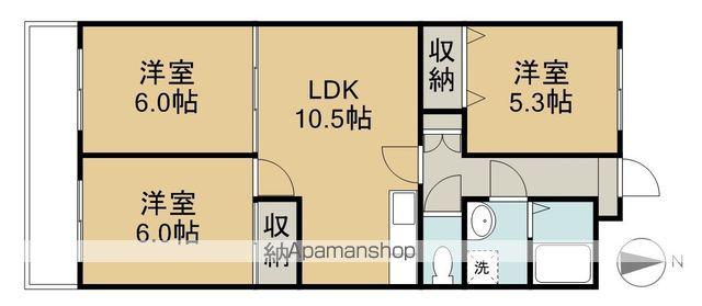 メリディアン(3LDK/1階)の間取り写真