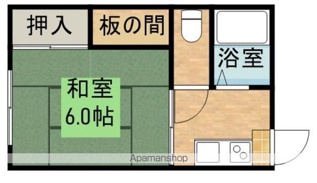 吉市コーポ(1K/2階)の間取り写真