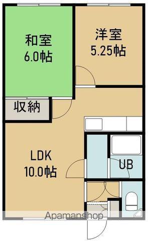 シャルム吉田(2LDK/1階)の間取り写真