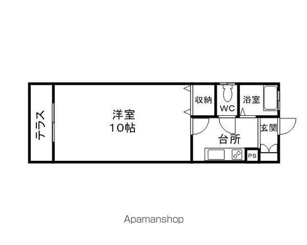 FT1038(1K/1階)の間取り写真