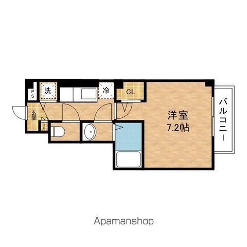 シダーコンフォール(1K/1階)の間取り写真