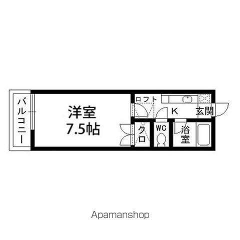 シティコート弐番館(1K/1階)の間取り写真