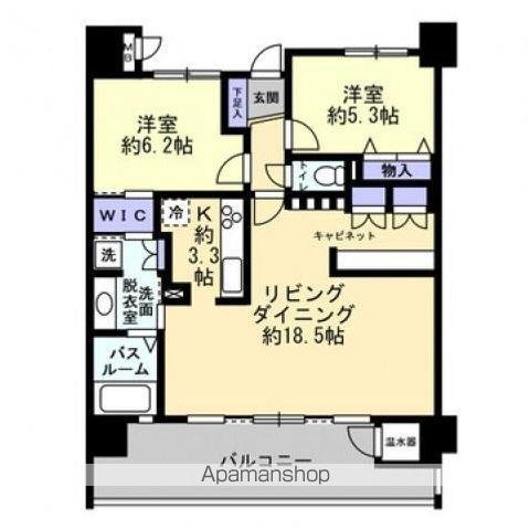 サーパス桜町二丁目(2LDK/3階)の間取り写真