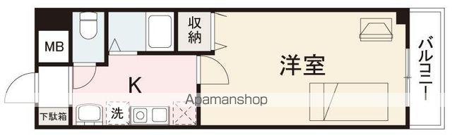 アクシオス中新町(1K/5階)の間取り写真