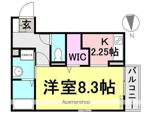 プラージュ武庫川(1K/1階)の間取り写真