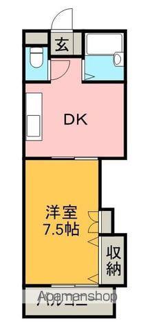 アーバンヴィラ松神子(1DK/1階)の間取り写真