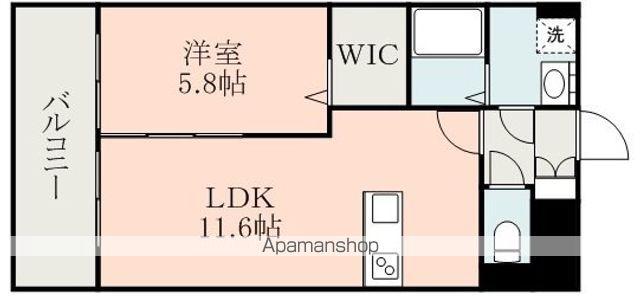ELCIA新町(1LDK/8階)の間取り写真