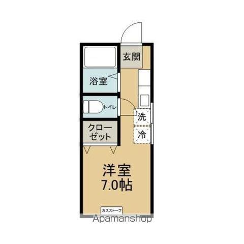 シーシャインⅢ(ワンルーム/2階)の間取り写真