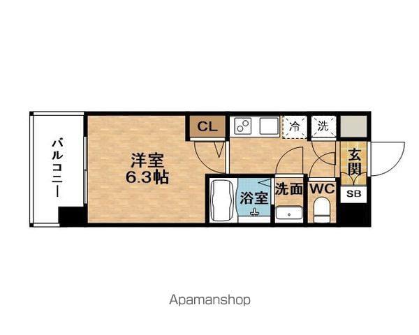 ALIVISUMEDAノース(1K/5階)の間取り写真