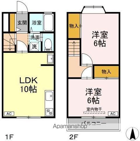 メゾン・ヒロ CD(2LDK/1階)の間取り写真