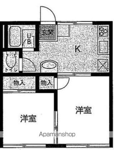 ダイワティアラ津田沼Ⅳ(2K/1階)の間取り写真