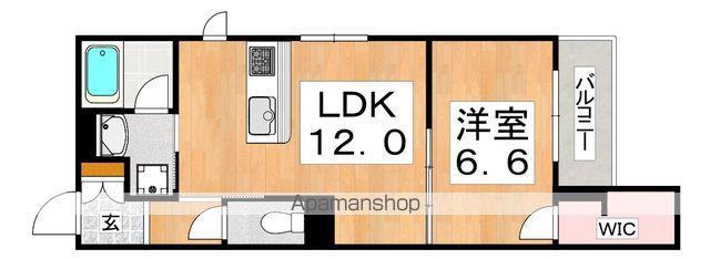 WITH PLUS 天王寺区舟橋町(1LDK/4階)の間取り写真