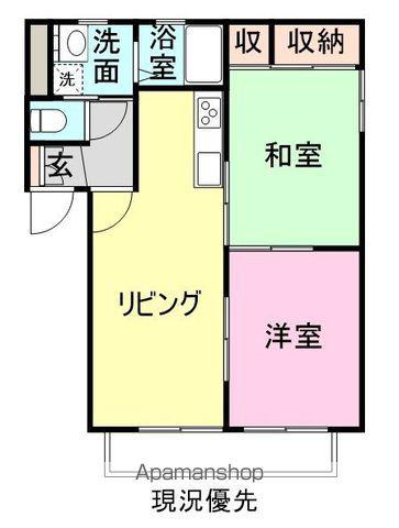 グランドメゾン大輝D棟(2LDK/2階)の間取り写真