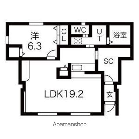 KINGDOMⅡ(1LDK/1階)の間取り写真