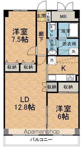 2000POST葡萄の里(2LDK/5階)の間取り写真