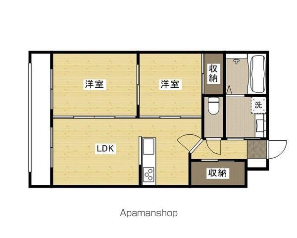 ソレイユ(2LDK/2階)の間取り写真