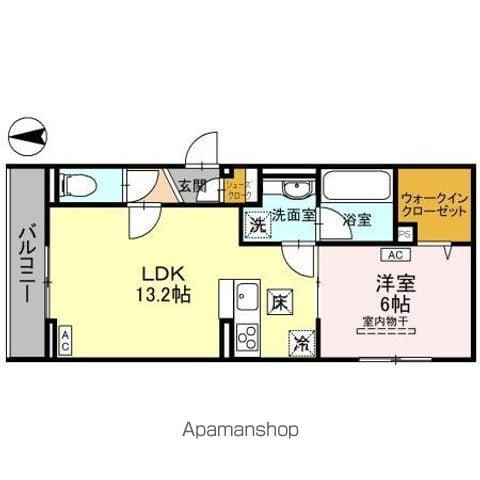 アニヴェルセル(1LDK/1階)の間取り写真