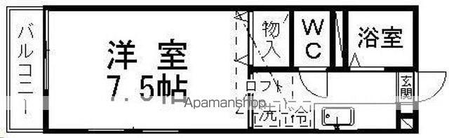 ティエラカルコス(1K/2階)の間取り写真