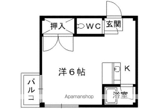 HOUSE安全地帯(ワンルーム/2階)の間取り写真